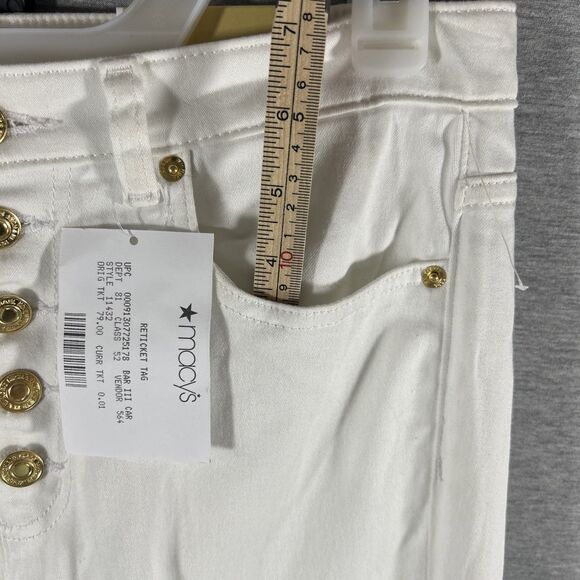 Michael Kors Selma Crop Jeans High-Rise Flare Cropped Leg Optic White Sz8 - Picture 6 of 16